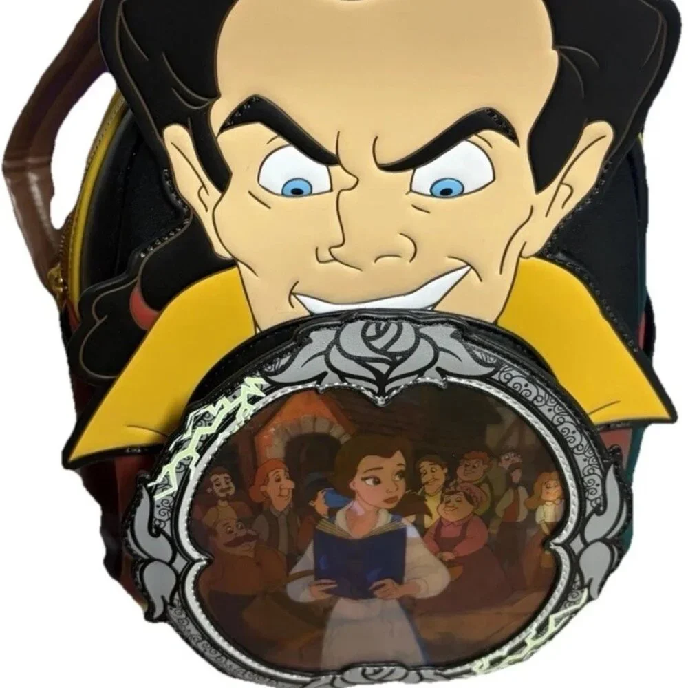 Loungefly Disney Villains Beauty & The Beast Gaston Lenticular Backpack NWOT - Picture 6 of 6